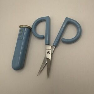 Vintage La Cross Travel Blue Manicure Scissors Cuticle